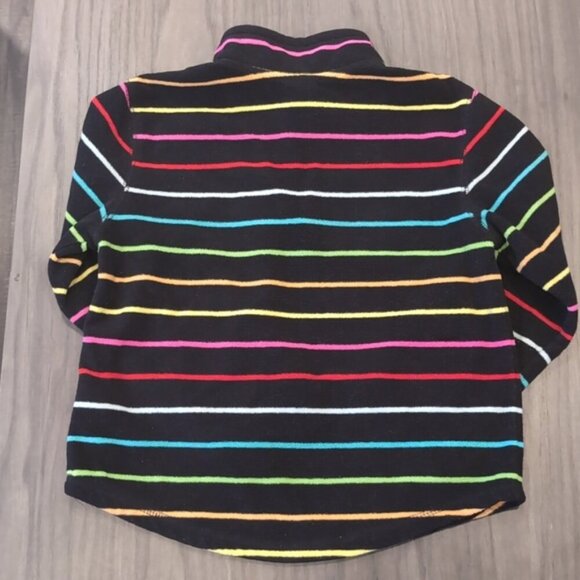 3/$20 Vintage Y2K Old Navy Quarter Zip Sweater Rainbow Striped Fleece Winter - Picture 10 of 13